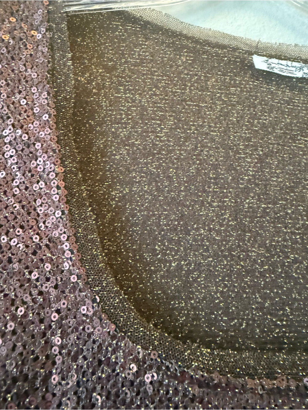 Intimately Free People Late Night Disco Brown Sequin Scoop-Neck Lng Sleeve Top L - Picture 7 of 15